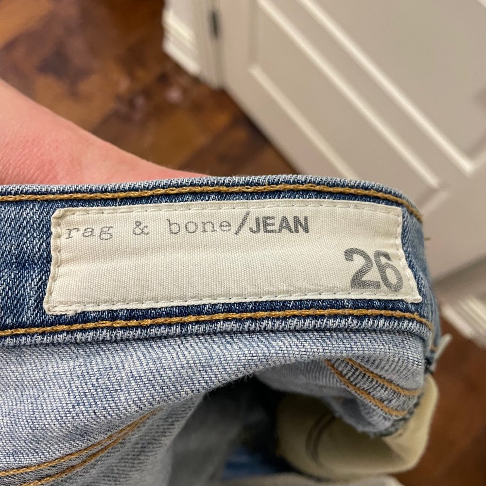 Rag & Bone Dre Low-Rise Distressed Boyfriend Jeans (Size 26)